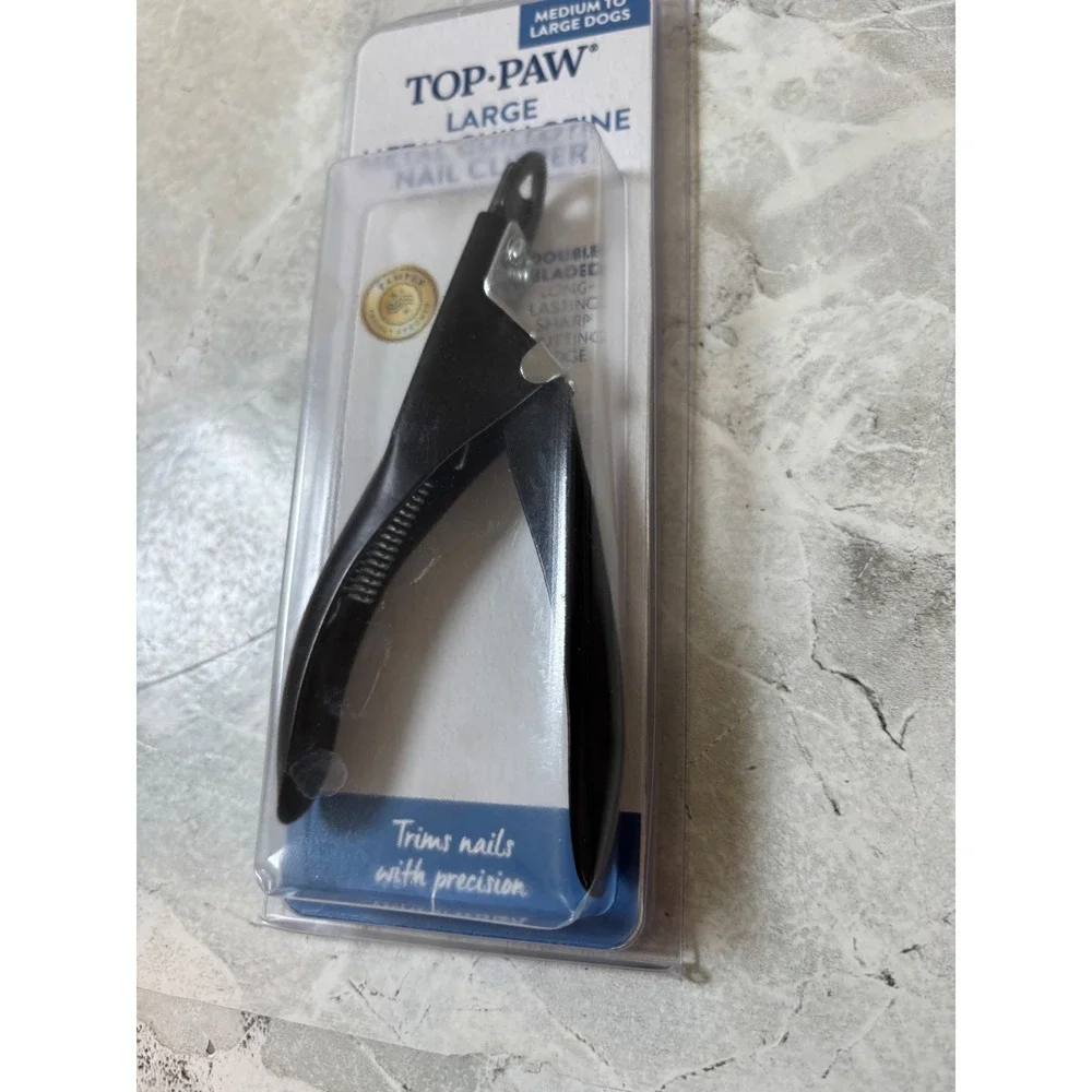 Top Paw Large Metal Guillotine Dog Nail Clipper‎ Medium Large Dogs Black